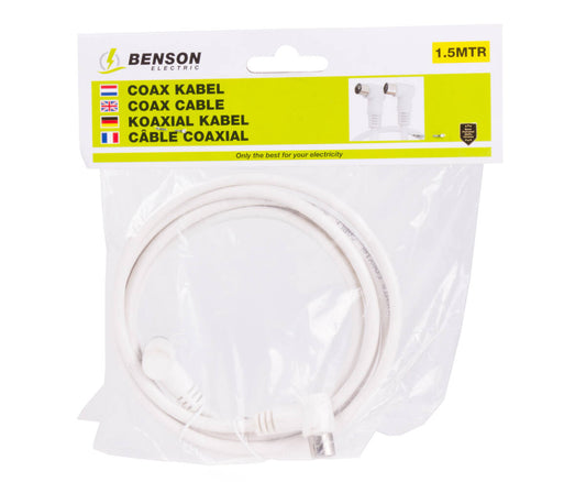 Coax Kabel 1.5m - Storingsvrij voor TV, Modem, Decoder Verbinding