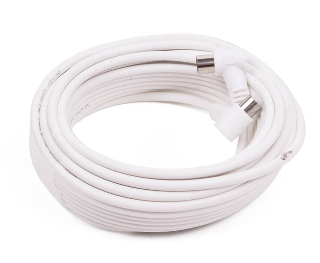 Coax Kabel 10m - Haakse Stekkers, Ideaal voor TV en Modem Aansluiting