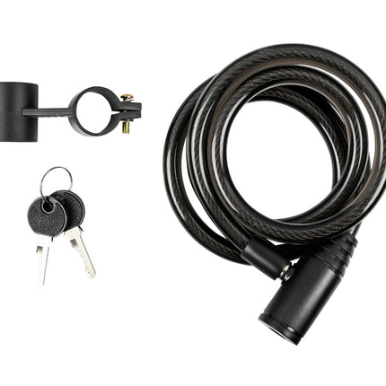 Kabelslot 12mm x 1200mm met houder, mix kleuren voor fietsbescherming
