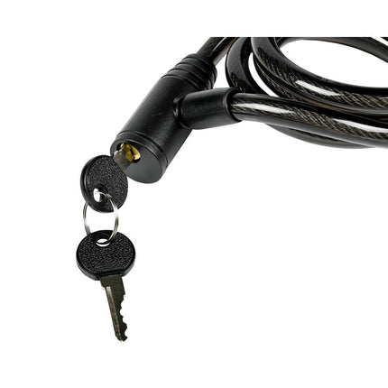 Kabelslot 12mm x 1200mm met houder, mix kleuren voor fietsbescherming