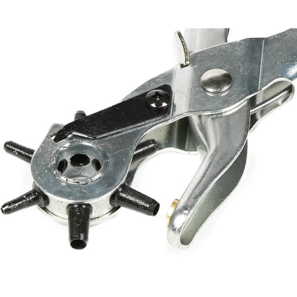 Revolvertang 6-mondstuk, ideaal voor leer- en textielbewerking.