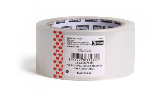 Dozentape transparant 66 mtr x 48 mm