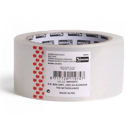 Transparante Verpakkingstape 66m x 48mm voor Verhuisdozen en Pakketten