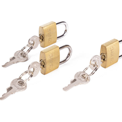 Hangslot 20 mm 3 dlg - Compacte Beveiliging met 3 Sleutels voor Schuur
