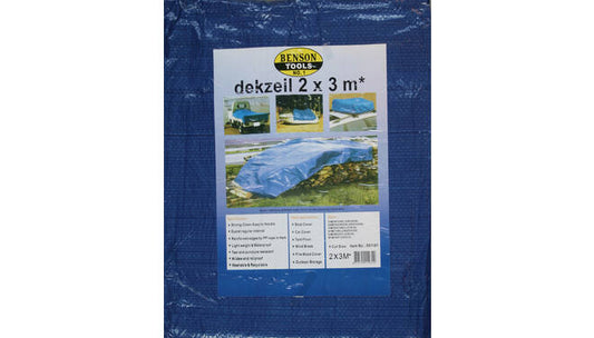 Dekzeil 2 x 3 mtr blauw