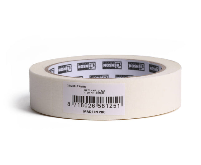 Afplaktape 25mm x 25m - Ideaal voor Strakke Schilderlijnen