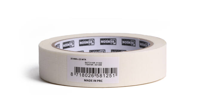 Afplaktape 25 mm x 25 mtr