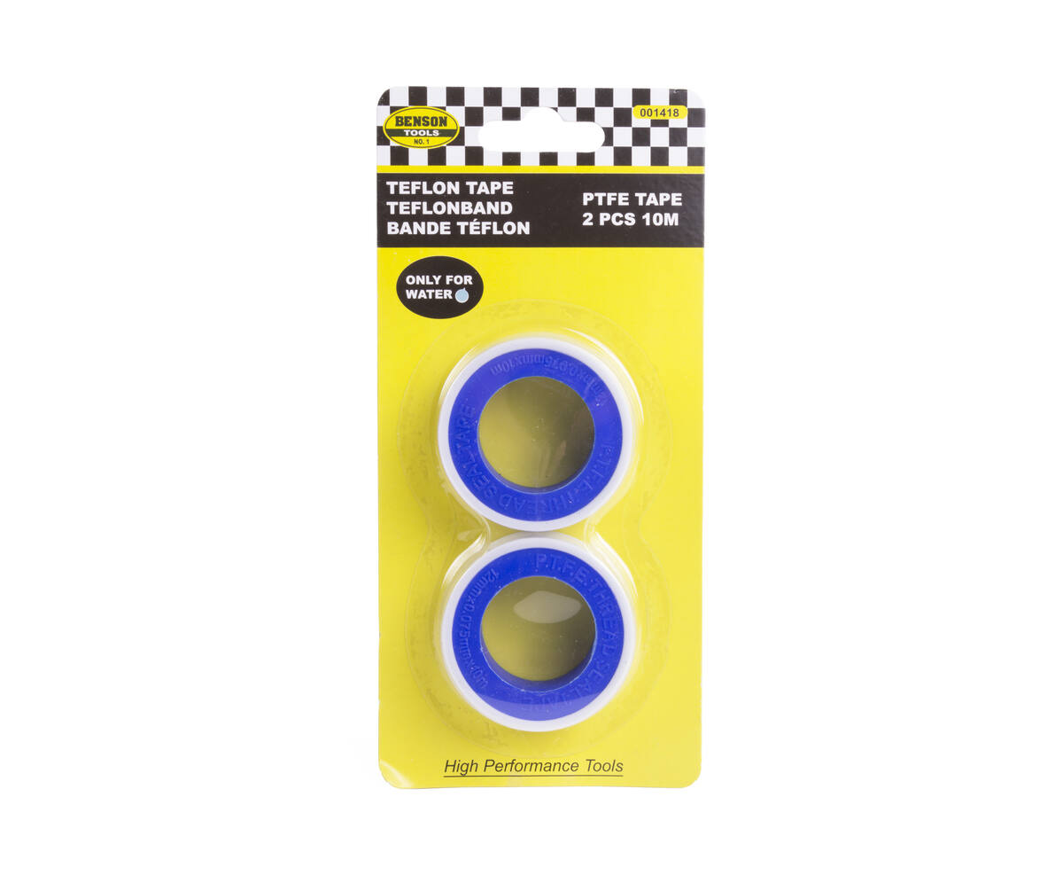 Teflontape 2 dlg, 10m: Waterleiding Afdichting, Niet voor Gas.