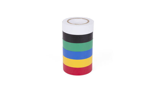 PVC tape 6 dlg 15 mtr kleur