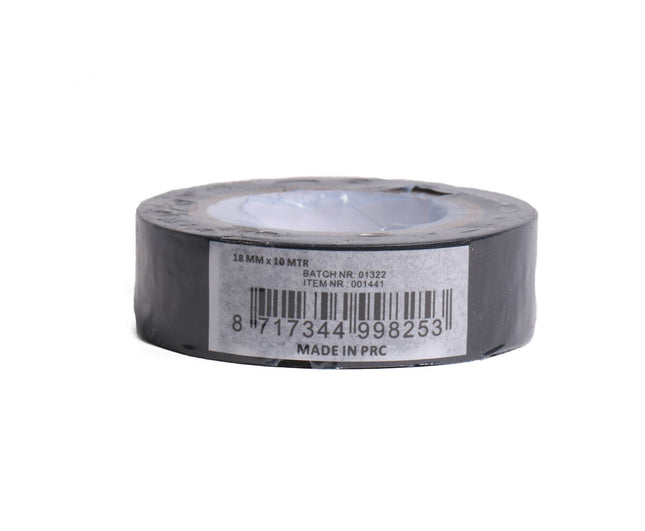 Zwarte PVC Tape 18mm x 10m - Ideaal voor Kabelmarkering en Reparatie
