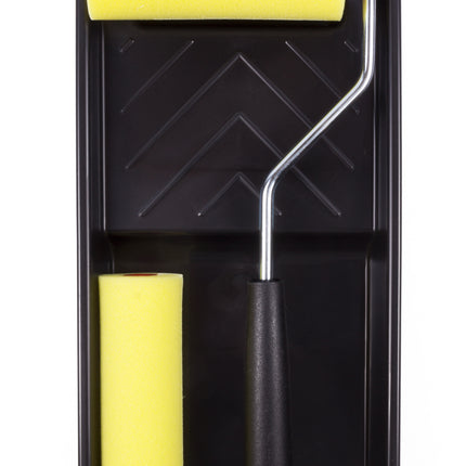 Lakset 4 dlg 10 cm middel – Rollers van sponsmateriaal Ø 4 cm x 10,2 cm, 4 cm, 10,2 cm