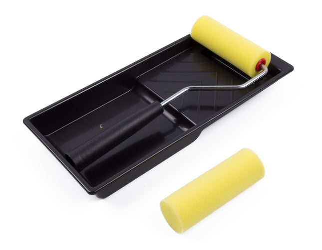 Lakset 4 dlg 10 cm middel – Rollers van sponsmateriaal Ø 4 cm x 10,2 cm, 4 cm, 10,2 cm