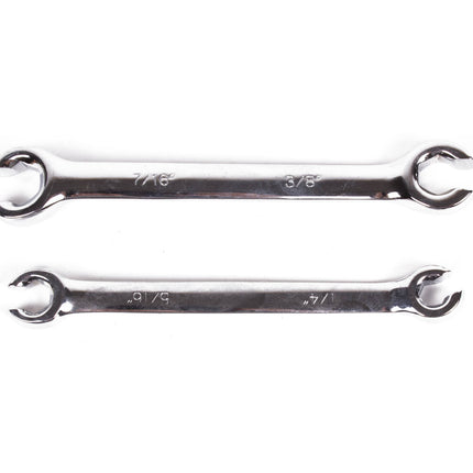 Remleidingsleutel Set: 2-delig, 1/4"-7/16", ideaal voor voertuigen.