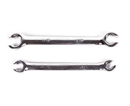 Remleidingsleutel Set: 2-delig, 1/4"-7/16", ideaal voor voertuigen.