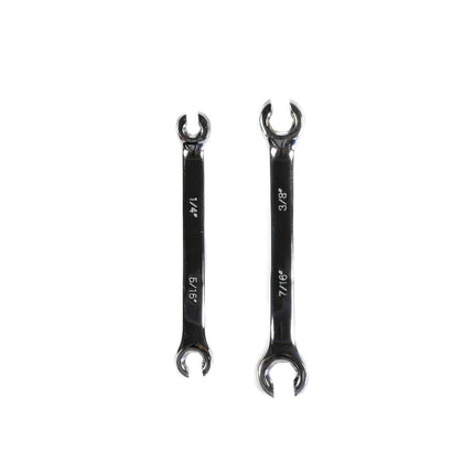 Remleidingsleutel Set: 2-delig, 1/4"-7/16", ideaal voor voertuigen.