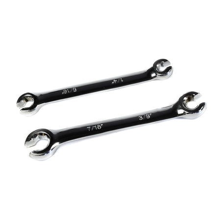 Remleidingsleutel Set: 2-delig, 1/4"-7/16", ideaal voor voertuigen.
