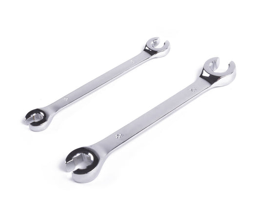 Remleidingsleutelset 2-delig, 6x8mm & 10x12mm, ideaal voor voertuigen.
