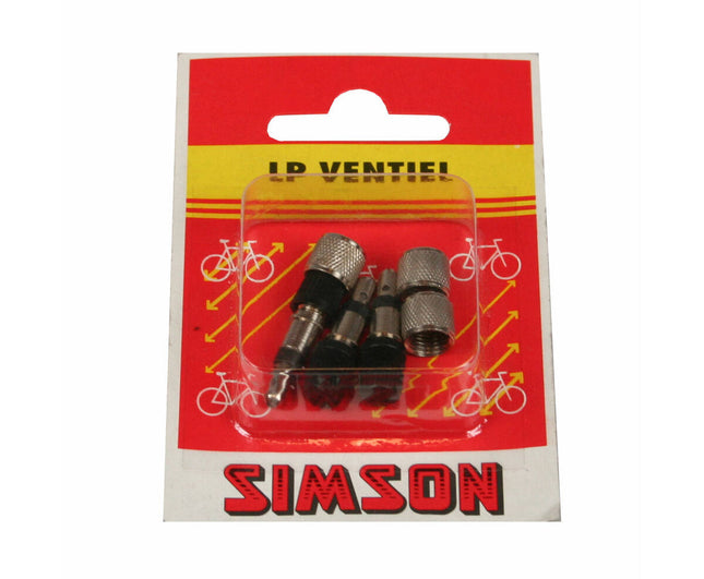 Simson Ventiel LP 2-delig: Luchtdicht ventiel voor snelle bandenpomp.