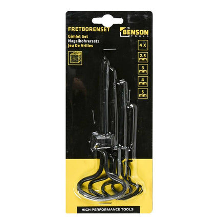 Fretborenset 4 dlg - Precisieboren voor Figuurzaagwerk (2.5-5mm)
