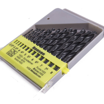 HSS Boorset 13 dlg, 2-8mm, Metaalboren met Cassette voor Precisiewerk