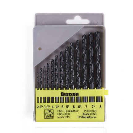 HSS Boorset 13 dlg, 2-8mm, Metaalboren met Cassette voor Precisiewerk