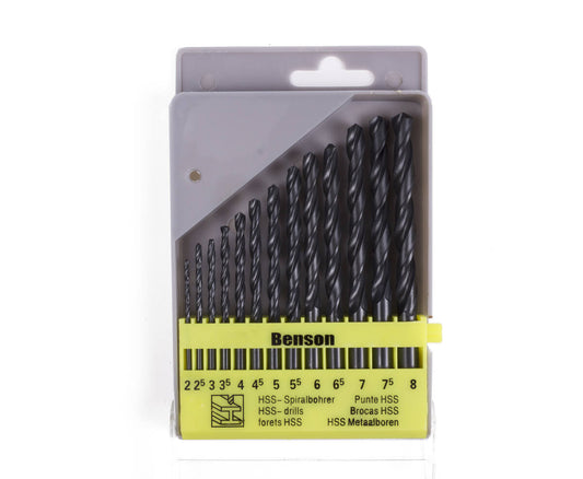 HSS Boorset 13 dlg, 2-8mm, Metaalboren met Cassette voor Precisiewerk