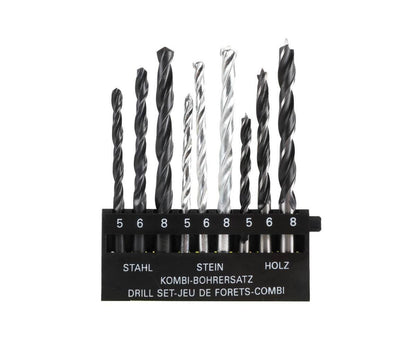 9-Delige Boorset: 5mm, 6mm, 8mm voor Hout, Metaal, Steen