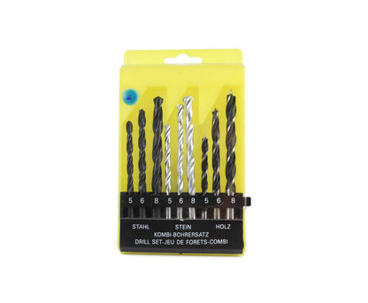 9-Delige Boorset: 5mm, 6mm, 8mm voor Hout, Metaal, Steen