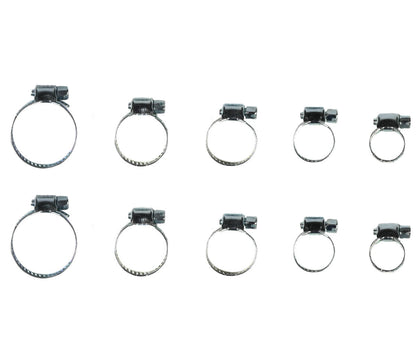 Slangklemmen Set 10 dlg - 5 maten, ideaal voor water- en luchtslangen