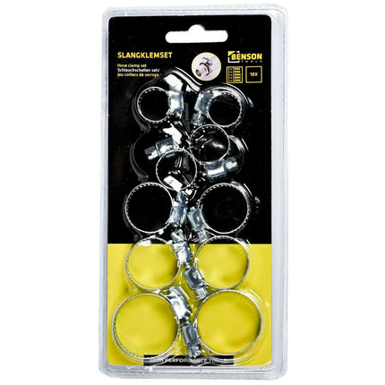 Slangklemmen Set 10 dlg - 5 maten, ideaal voor water- en luchtslangen
