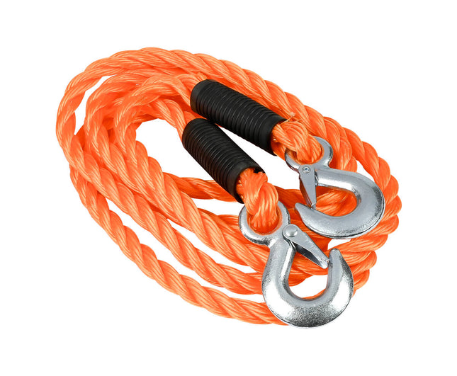 Sleepkabel 3 Ton Oranje, 3.5m, 18mm, met Veiligheidshaken voor Auto's