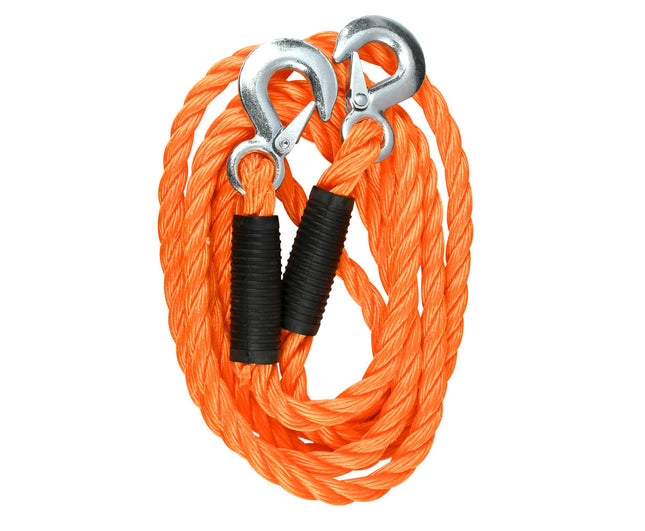 Sleepkabel 3 Ton Oranje, 3.5m, 18mm, met Veiligheidshaken voor Auto's