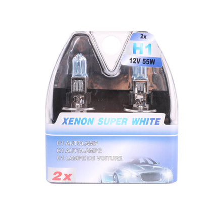 Autolamp H1 12V 55W Xenon Blauw Super Wit, 2 stuks, E4-goedgekeurd