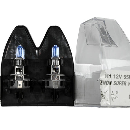 Autolamp H1 12V 55W Xenon Blauw Super Wit, 2 stuks, E4-goedgekeurd