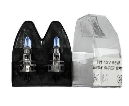 Autolamp H1 12V 55W Xenon Blauw Super Wit, 2 stuks, E4-goedgekeurd