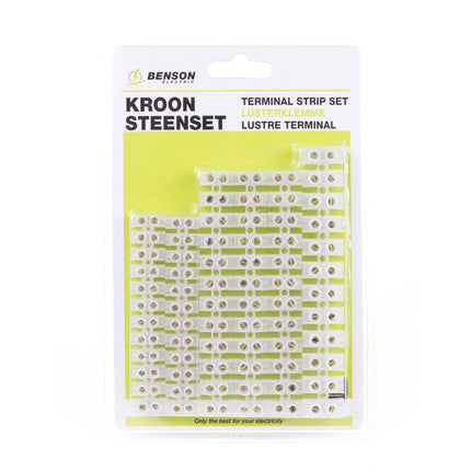 Kroonsteenset 6 dlg - 72 stuks, 3 maten voor elektrische aansluitingen
