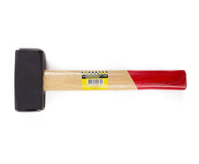 Moker 1kg Staal met Houten Antislipsteel voor Sloopwerkzaamheden