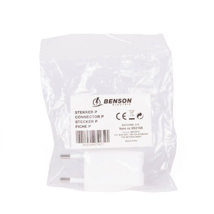 Stekker P Wit 2.5A - Compacte en Veilige Oplossing voor Thuisgebruik