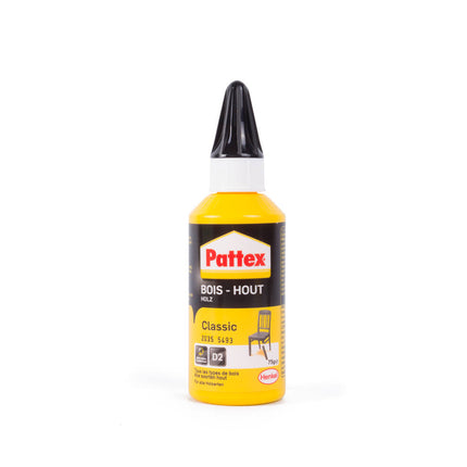 Pattex Houtlijm 75g, snelle droge tijd, ideaal voor houtverbindingen.