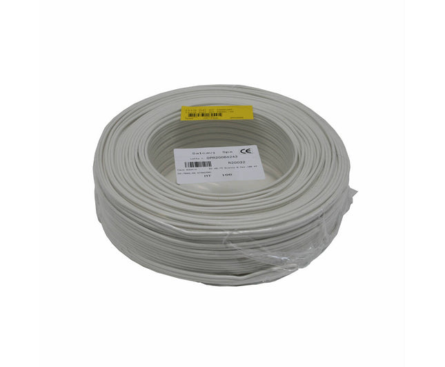 Stroomkabel 2x0.75mm² 100m Wit voor Lichte Apparaten en Verlichting