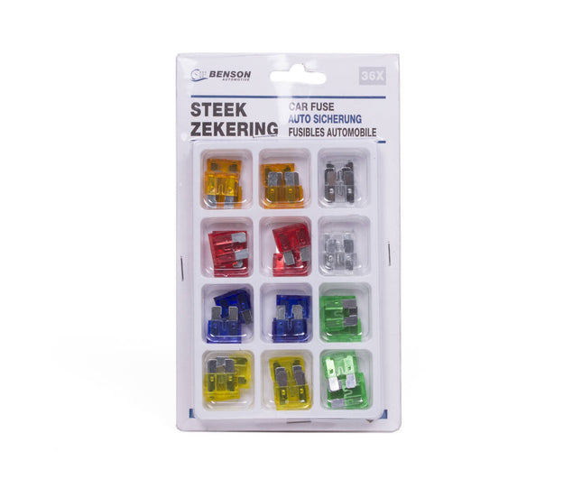 Steekzekeringenset 36-delig - Auto's, Motoren, 5-30A bescherming