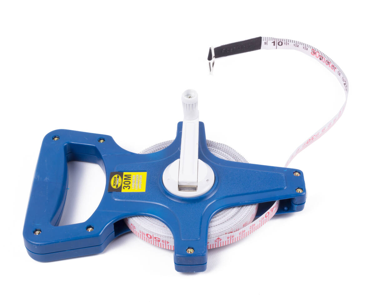 Landmeter 30m Glasfiber - Nauwkeurige Afstandmeting Tuin/Bouwplaats