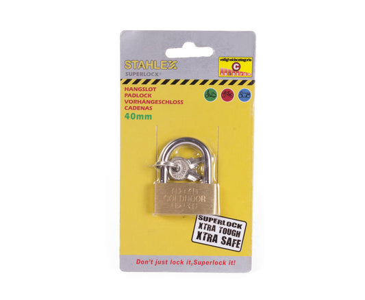 40 mm Stalen Hangslot met 3 Sleutels voor Binnen/Buiten Beveiliging
