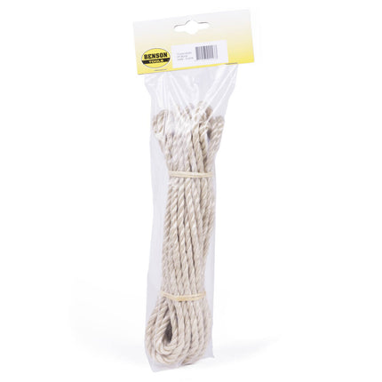Beige Polypropyleen Touw 6mm x 10m, Max Breeksterkte 350kg, Voor Tuinieren