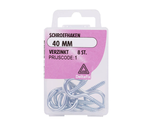 Schroefhaak 40mm Metaal - Voor Veilig Ophangen in Huis en Tuin
