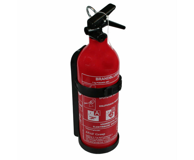 Brandblusser 1 kg - Voor A, B, C Branden, Inclusief Bevestigingsbeugel