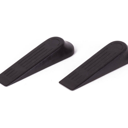Zwarte Deurstopper Wig 11,8 cm - Set van 2 voor Veilig Deurgebruik