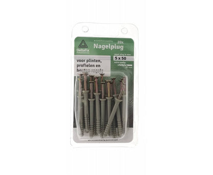 Slagplug 5x50mm Nylon/Staal - Ideaal voor beton en metselwerk
