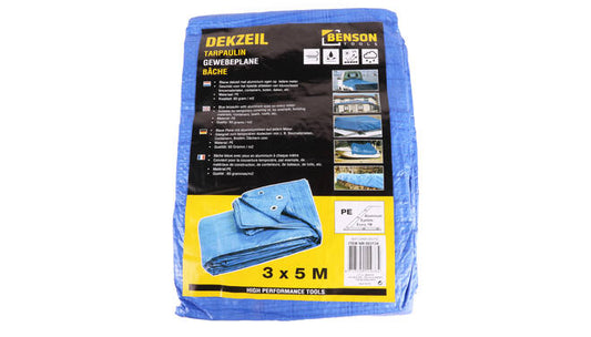 Dekzeil 3 x 5 mtr blauw