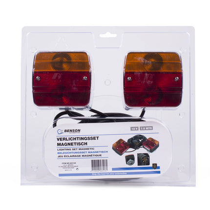 Magnetische Verlichtingsset 2.5 + 7.5m Kabel voor Trailers